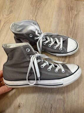 Converse Classic Grey Canvas High Top Sneakers